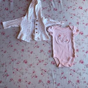 Carter's Pink Floral Bodysuit Set